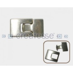 CIERRE ZAMAK PALANCA 30X17MM (ID 15X2MM) PLATA VIEJA