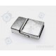 CIERRE ZAMAK PLANO MAGNETICO 12X2MM PLATA VIEJA