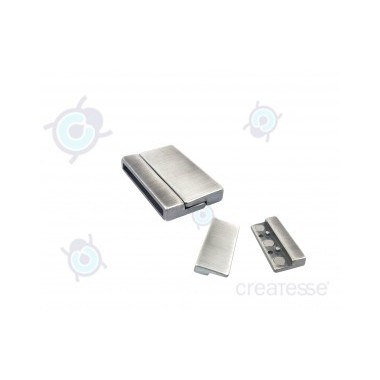 CIERRE ZAMAK MAGNETICO PLANO (ID 30X02MM) PLATA SATINADA