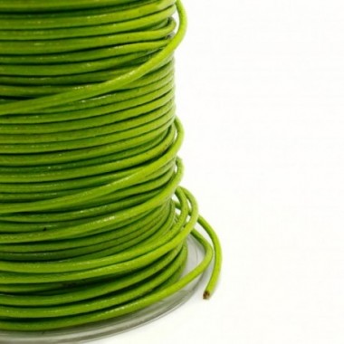 CORDÓN DE CUERO ESPAÑOL N.736 VERDE CLARO
