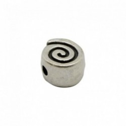 ENTREPIEZA ZAMAK ESPIRAL 14MM (ID 3MM) PLATA VIEJA