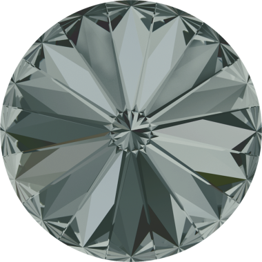 RIVOLI 12MM -4 UN 215 BLACK DIAMOND SWAROVSKI ELEMENTS