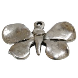 COLGANTE ZAMAK MARIPOSA 40X30MM PLATA VIEJA