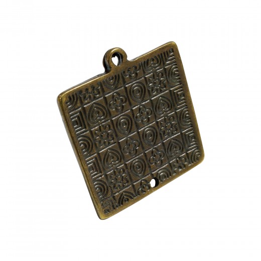 COLGANTE ZAMAK MULTISIMBOLOS 24X24MM BRONCE ANTIGUO