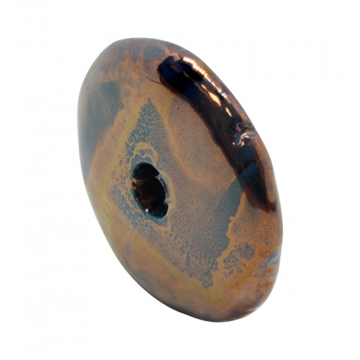 CERAMICA DISCO 31MM PETROLEO METALIZADO ORO
