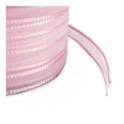 CORDON CINTA ORGANZA 6 MM ROSA CLARO -5 METROS