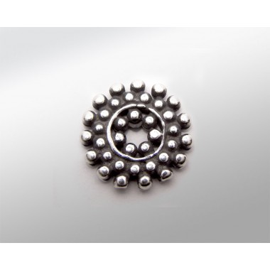 ENTREPIEZA PLATA MARGARITA 10MM DIAM (1MM GROSOR)