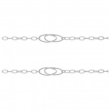 Cadena eslabones ovalados plata 925ml- 10cm