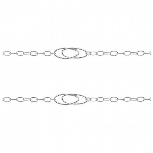 Cadena eslabones ovalados plata 925ml- 10cm