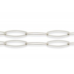Cadena eslabones ovalados plata -10cm