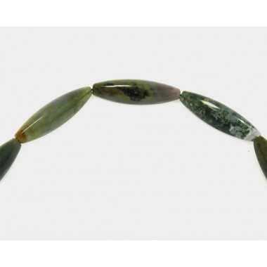 HILO AGATA INDIA 37X11 OLIVA TRES CARAS