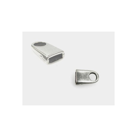 TERMINAL ZAMAK PLANO (ID 6X2) PLATA BRILLANTE