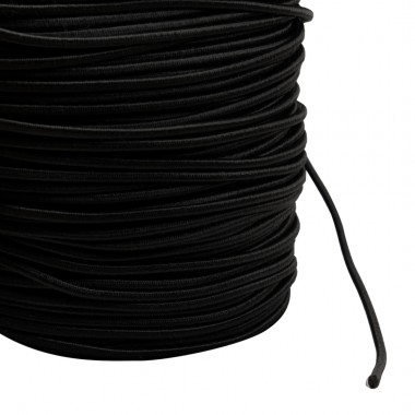 CORDON ELASTICO POLIESTER 2,00MM 002 NEGRO -METRO