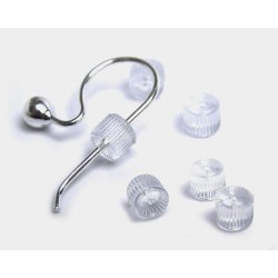 PROTECTOR SILICONA PENDIENTES GANCHO GRANDE-10PCS