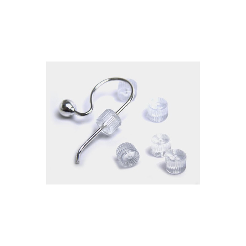 24 tuercas de silicona para orejas de silicona con forma de corazón,  pendientes de seguridad, con cierre de latón para pendientes de gancho  (color