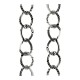CADENA ALUMINIO ANONIZADO 25X30MM ESMALTE BLANCO Y NEGRO