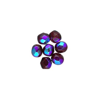 BOLA FACETADA 4MM AB SIAM 9009AB PAQUETE 100 UNIDADES