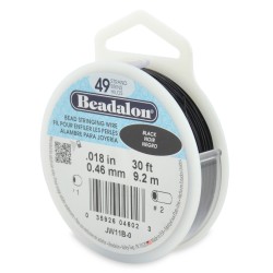 CORDON ACERO 49-018 NEGRO (0,46 MM) 9,2 M BEADALON