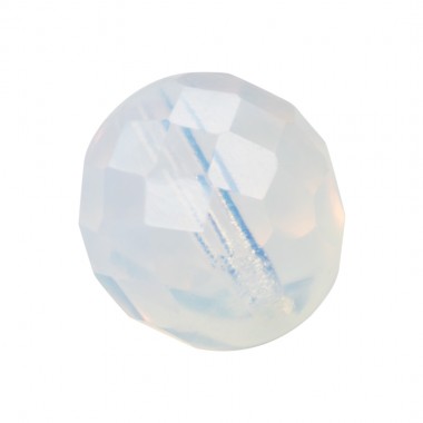 BOLA FACETADA 12 MM 0100 WHITE OPAL