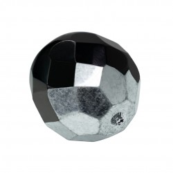 BOLA FACETADA 4MM PLATA-NEGRO 27001 PAQUETE 100 UNIDADES