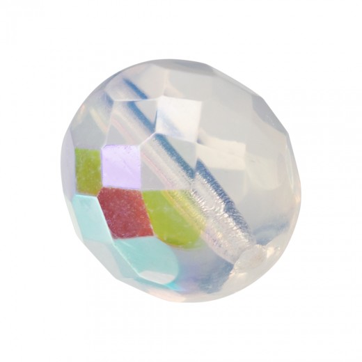 BOLA FACETADA 12 MM 01000 AB WHITE OPAL CRISTAL CHECO