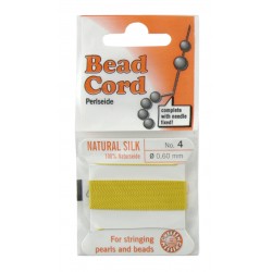 HILO DE SEDA AMARILLO PARA ENFILAR CON AGUJA