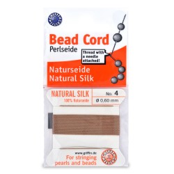 HILO DE SEDA BEIGE PARA ENFILAR CON AGUJA