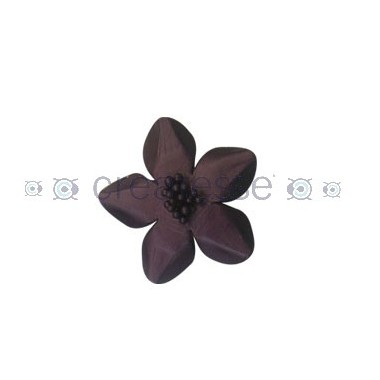 FLOR CUERO REF,10 45MM 64 MORADO METALIZADO
