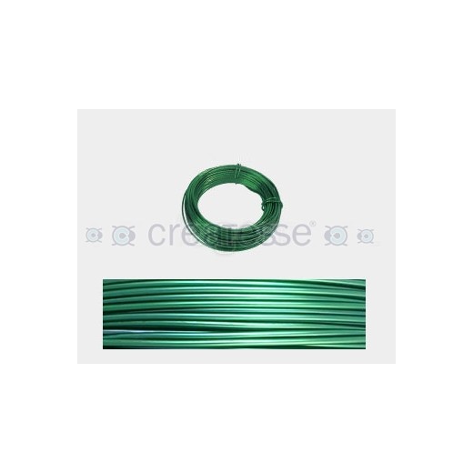 CABLE ALUMINIO MALEABLE 1MM VERDE KELLY - 12 METROS