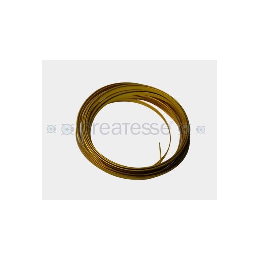 ALAMBRE ALUMINIO MALEABLE PLANO 6X1, 4MM DORADO -4,6MM