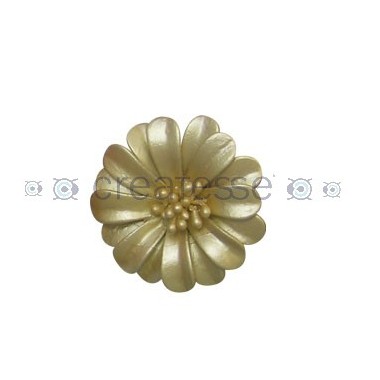 FLOR CUERO REF. 15 50MM 42 DORADO METALIZADO