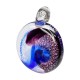 DISCO CRISTAL MACIZO ESPIRAL 33 MM AZUL