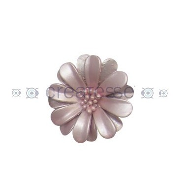 FLOR CUERO REF. 15 50MM 56 LILA METALIZADO