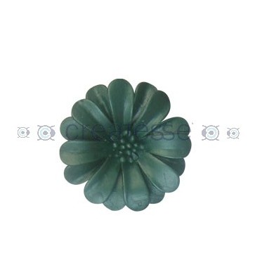 FLOR CUERO REF. 15 50MM 58 AZUL METALIZADO