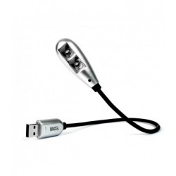 LAMPARA FLEXIBLE 2 LED CON USB PARA PORTATIL