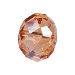 RONDELLA CRISTAL FACETADA 10X14MM -4 UND LIGHT PEACH