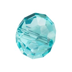 RONDELLA CRISTAL FACETADA 10X14MM -4 UND AGUAMARINA