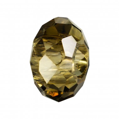 RONDELLA CRISTAL FACETADA 10X14MM TALADRO 5MM BLACK DIAMOND