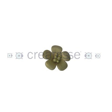 FLOR CUERO REF.99 25MM 54 BRONCE METALIZADO