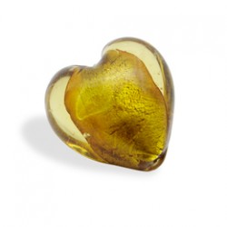 CRISTAL VENICE 28MM CORAZON 45 AMARILLO AMBAR (ID 2MM)