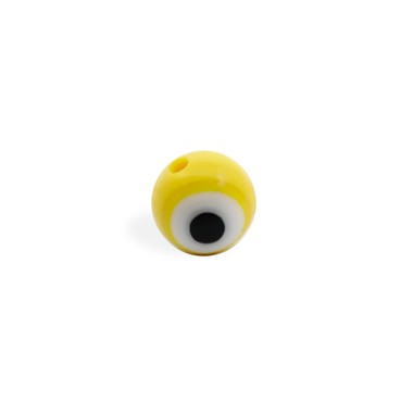 BOLA CRISTAL OJO TURCO 8MM AMARILLO