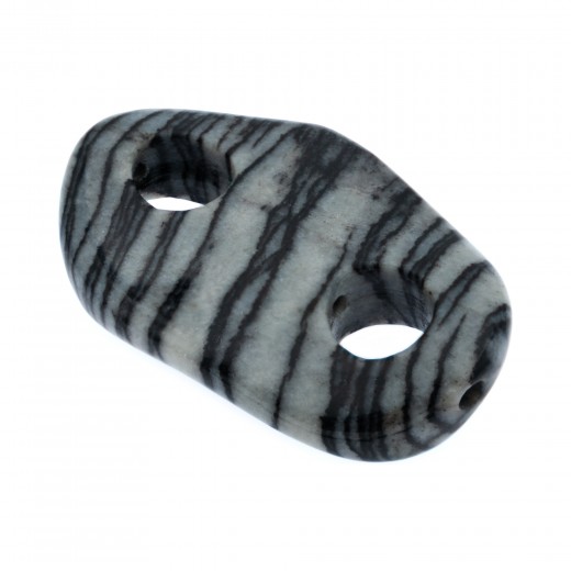 JASPE BLANCO-NEGRO CALABROTE ONDULADO 30X20MM (UNIDAD)
