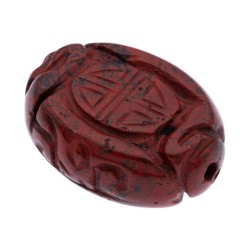 JASPE ROJO OVAL GRABADO 25X18MM (UNIDAD) SEMIPRECIOSA
