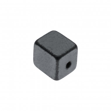 HEMATITE CUBO 4X4MM CON TALADRO DE 1MM