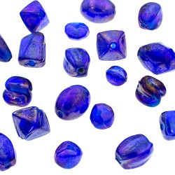 ABALORIOS DE CRISTAL AZUL IRIS (100 GR) MIX 338