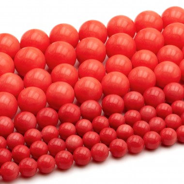 HILOS DE BOLAS COLOR CORAL