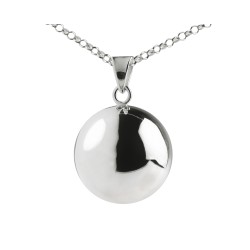 LLAMA ANGELES DE PLATA LISO BOLA 20MM