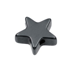 HEMATITE 7 mm ESTRELLA PLANA - 10 UNIDADES