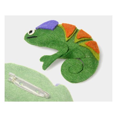 BROCHE FIELTRO CAMALEON