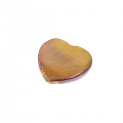 NÁCAR DORADO 25 MM CORAZÓN - 2 UNIDADES